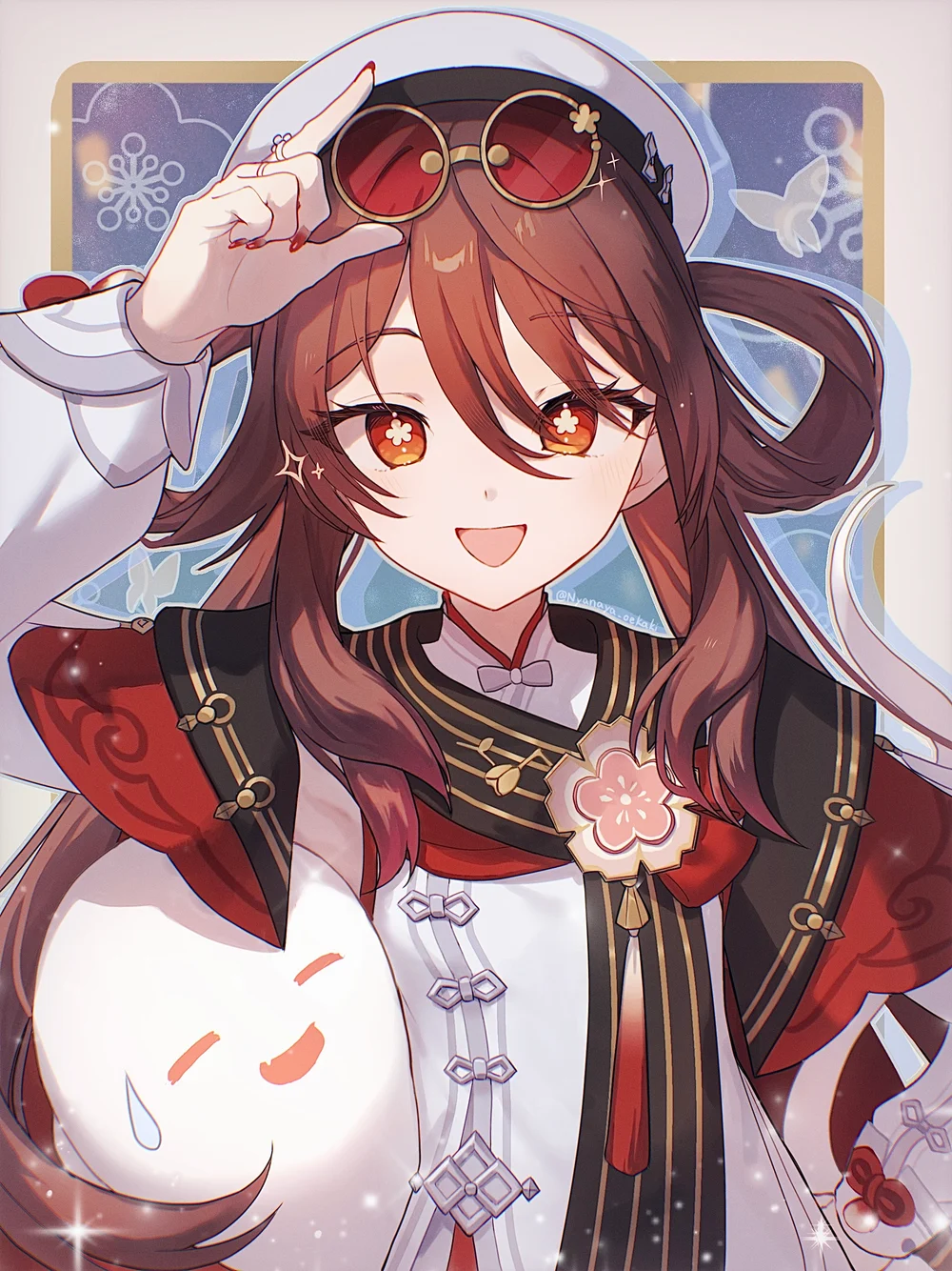 Hu Tao Cherries Snow-Laden Outfit